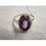 Gold amethyst set ring