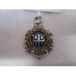 First World War enamelled silver watch chain fob medallion of the 2nd Training Reserve Battalion,