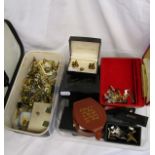 2 boxes of cufflinks etc