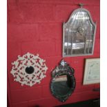 3 decorative wall mirrors