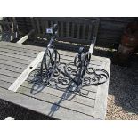 Pair of wrought iron wall brackets