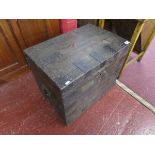 Iron mounted silver chest