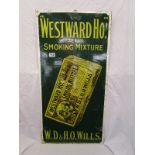 Early 20th Century W D & H O Wills 'Westward Ho' Smoking Mixture enamel advertising sign