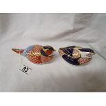 2 Royal Crown Derby birds