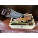 Box of woodworking tools