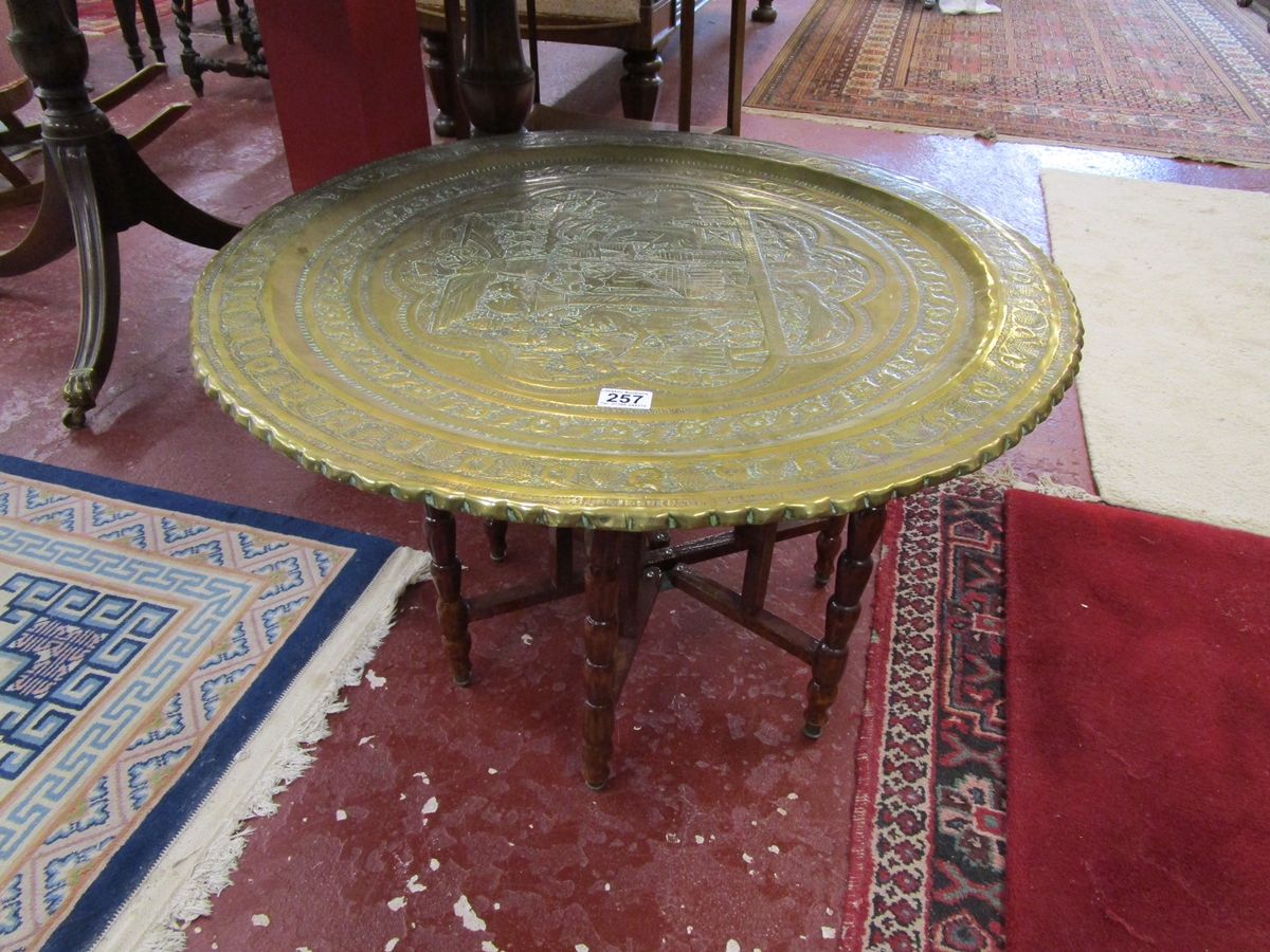 Indian brass top table