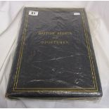 Large leather bound book - British sports & sportsmen