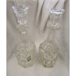 2 decanters with measuring stoppers