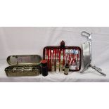 Vintage medical equipment to include vaginal speculum