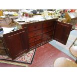 Mahogany cabinet with 8 drawers and outer doors
