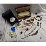 Box of costume jewellery