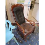 Victorian mahogany rocking chair