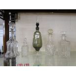 5 glass decanters