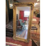 Large gilt framed & bevelled glass mirror