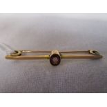 Gold stone set tie pin