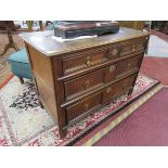 18C oak chest of 3 drawers