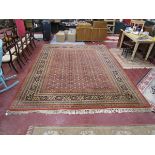 Large patterned woll carpet - Approx size 393cm x 305cm