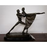 Bronze dancers sculpture