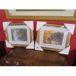 2 signed & L/E prints of big cats by Stephen Gayford