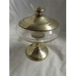 Art Deco silver mounted condiment pot - Hallmark circa 1927