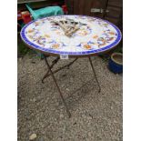 Mosaic top conservatory table