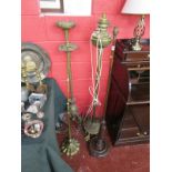 4 brass standard lamps