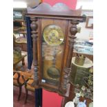 Victorian mahogany wall clock