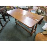 Small oak dropleaf table