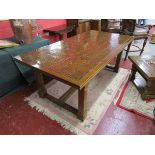 Tile top dining table