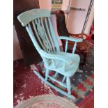 Painted Windsor rocking chair