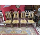 Set of 4 rush seated seats