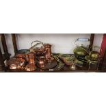 Shelf of brass & copper