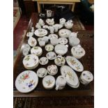 Large collection of Royal Worcester Evesham pattern