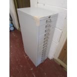 Retro metal 15 drawer filing cabinet