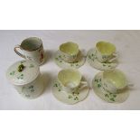 Belleek tea set and pot