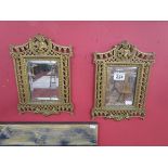 Pair of small metal mirrors