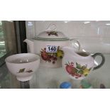 Wedgwood milk jug, sugar bowl & teapot