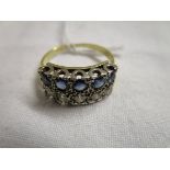 18ct diamond & sapphire ring