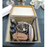Box of collectables to include binoculars