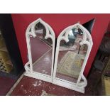 Pair of Gothic themed mirrors