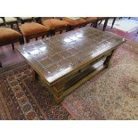 Tile top coffee table