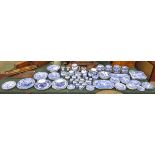 Large collection of blue & white china mostly Copeland Spode Italian pattern
