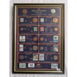 STAMPS - Framed Philatelic / Numismatic display - Entitled 'Millennium Collection a celebration of