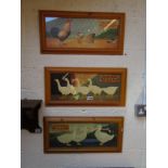 Set of 3 novelty farmyard prints