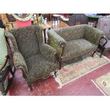 Edwardian 2 seater and matching armchair