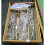 Collection of glass chandelier & epergne droppers