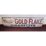Large enamel sign - Wills's 'Gold Flake' Cigarettes