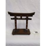 Japanese treen watch stand