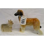 2 Beswick dogs - Terrier & Afghan