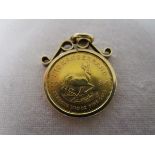 1/10th Krugerrand 1984 in gold mount